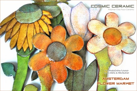 Cosmic Ceramic Polymer Clay Tutorial - Amsterdam Flower Market Wall Decor