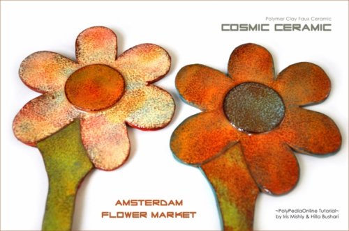 Cosmic Ceramic Polymer Clay Tutorial - Amsterdam Flower Market Wall Decor