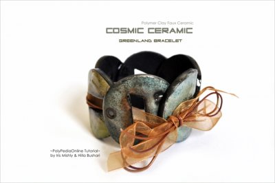 Cosmic Ceramic Polymer Clay Tutorial - Faux Ceramic GreenLand Bracelet