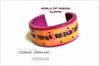 Cosmic Ceramic Polymer Clay Tutorial - Faux Ceramic World of Wisdom Cuffs