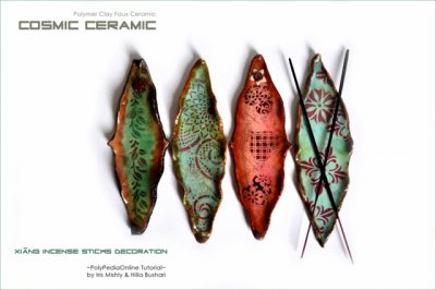 Cosmic Ceramic Polymer Clay Tutorial - Faux Ceramic Xiāng Incense Sticks Decoration