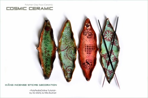 Cosmic Ceramic Polymer Clay Tutorial - Faux Ceramic Xiāng Incense Sticks Decoration