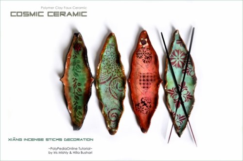 Cosmic Ceramic Polymer Clay Tutorial - Faux Ceramic Xiāng Incense Sticks Decoration