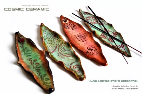 Cosmic Ceramic Polymer Clay Tutorial - Faux Ceramic Xiāng Incense Sticks Decoration
