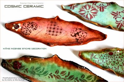 Cosmic Ceramic Polymer Clay Tutorial - Faux Ceramic Xiāng Incense Sticks Decoration