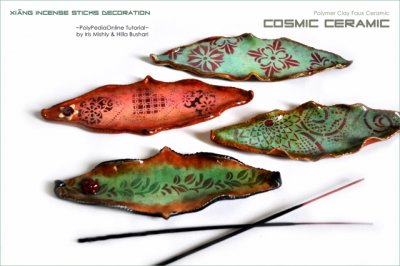Cosmic Ceramic Polymer Clay Tutorial - Faux Ceramic Xiāng Incense Sticks Decoration