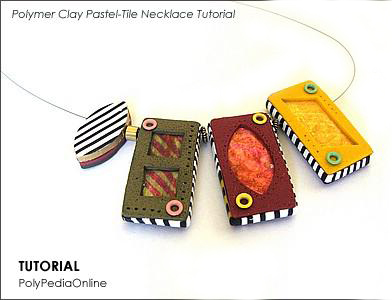 Polymer Clay "Tile-Pastel" Necklace Beads Tutorial (eBook)