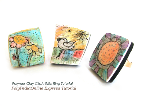 Polymer Clay "ClipArtistic" Rings Tutorial (eBook)