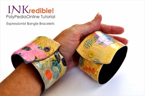 Polymer Clay INKredible Alcohol Inks Bracelet Tutorial