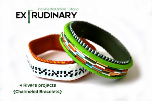 polymer clay tutorial 4 rivers extruder bracelets