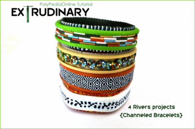 polymer clay tutorial 4 rivers extruder bracelets