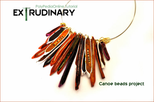 polymer clay tutorial canoe beads necklace