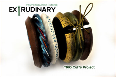 polymer clay extruder tutorial trio cuffs