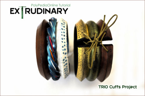 polymer clay extruder tutorial trio cuffs