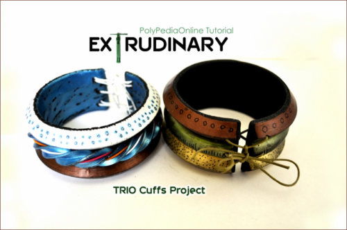 polymer clay extruder tutorial trio cuffs