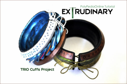 polymer clay extruder tutorial trio cuffs