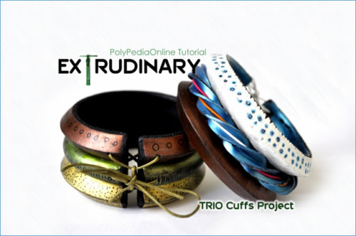 polymer clay extruder tutorial trio cuffs