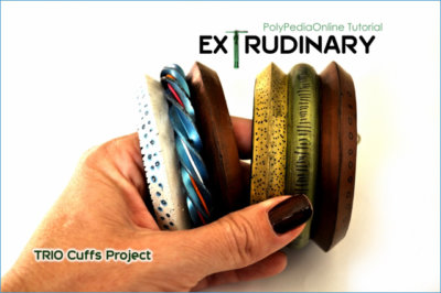 polymer clay extruder tutorial trio cuffs