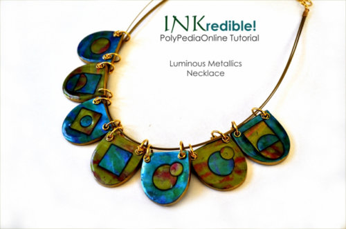 Translucent Polymer Clay and Alcohol Ink Flower Necklace Tutorial