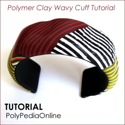 Polymer Clay Wavy Hollow Cuffs Tutorial - 3 Projects (eBook)