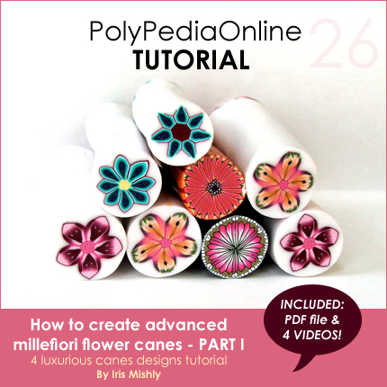 The Complete "Festive Flora" Polymer Clay 9 Millefiori Flower Canes Tutorial (eBooks+Videos)