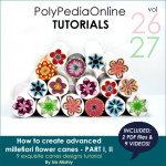 The Complete "Festive Flora" Polymer Clay 9 Millefiori Flower Canes Tutorial (eBooks+Videos)