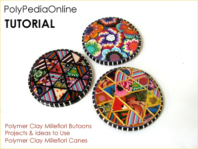 Polymer Clay Millefiori Buttons, Paper Clip Bookmarks Tutorial (eBook)