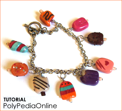 Polymer Clay Popsicle Beads/Charms/Bracelet Tutorial (eBook)