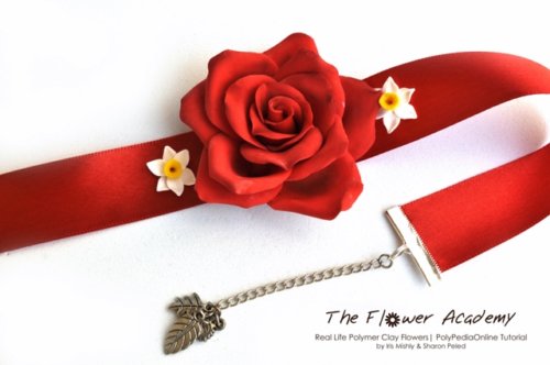 Polymer clay flower academy tutorial - Rose