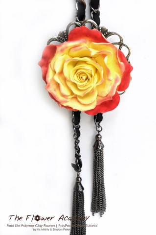 Polymer clay flower academy tutorial - how to create polymer clay flowers rose