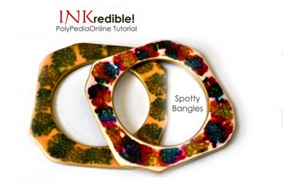 INKredible Alcohol Inks Polymer Clay Tutorial - Spotty Bangles (eBook+Video)