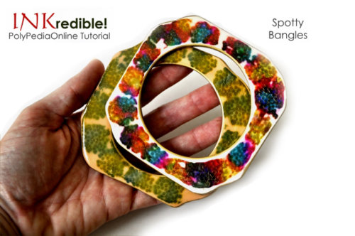 INKredible Alcohol Inks Polymer Clay Tutorial - Spotty Bangles (eBook+Video)