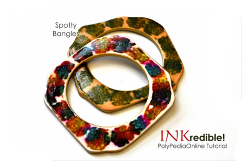INKredible Alcohol Inks Polymer Clay Tutorial - Spotty Bangles (eBook+Video)