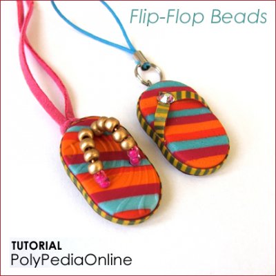 Polymer Clay Flip Flops Charms Tutorial (eBook)