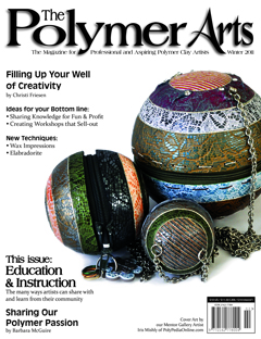 "The Polymer Arts" Magazine Cover - Brocade Collection Purses Tutorial