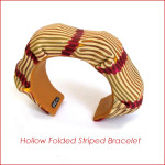 Polymer Clay Hollow Folded Striped Cuff Tutorial - (eBook)