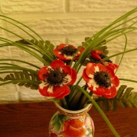 polymer clay flowers anemone
