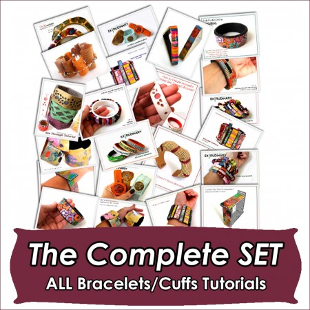 The Complete 24 Polymer Clay Bracelets Tutorials (eBook+Videos+CD)