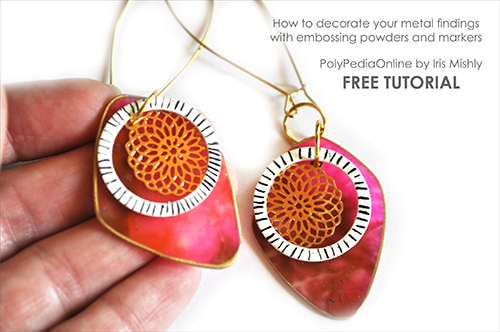 free faux enameling polymer clay embossing powders