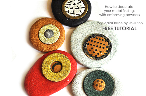 free faux enameling polymer clay embossing powders