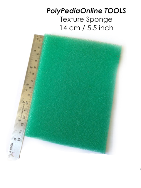 Green Texturing Sponge - Texture your polymer clay