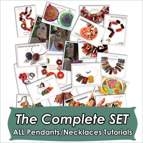 The Complete 20 Polymer Clay Necklaces & Pendants Tutorials - BUY IT ALL (eBooks+Videos+CD)
