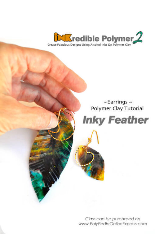 feather earrings polymer clay