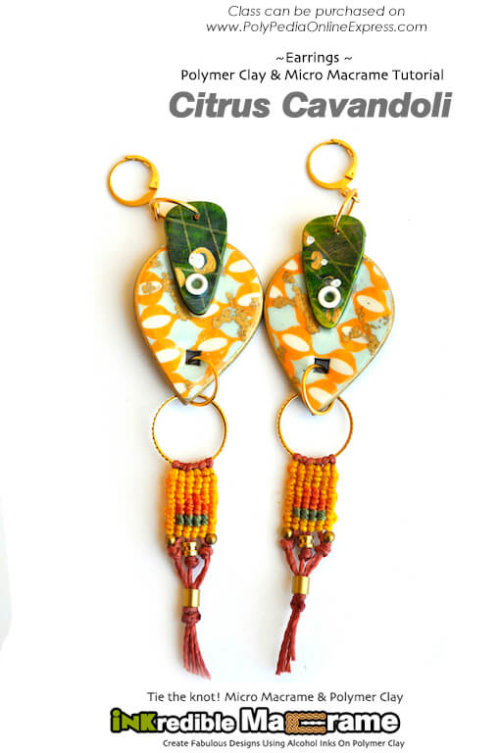 micro macrame earrings