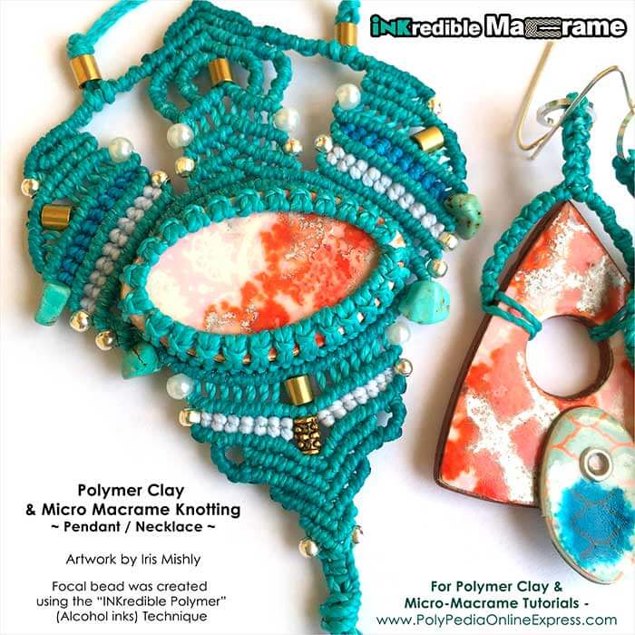 polymer clay and micro macrame jewelry tutorial