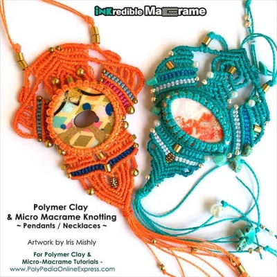 polymer clay and micro macrame jewelry tutorial