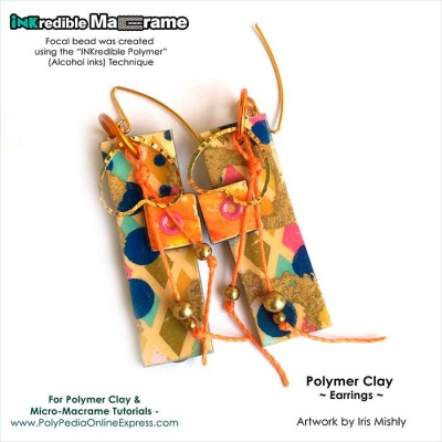 polymer clay and micro macrame earrings tutorial