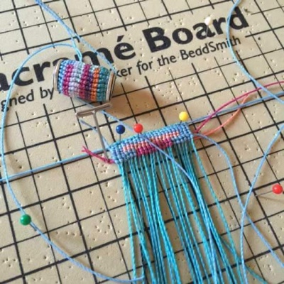 micro macrame bead