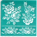 adhesive stencil for polymer clay, paper, metal, wood, scrap booking
