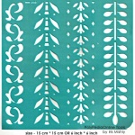 leaves border adhesive stencil